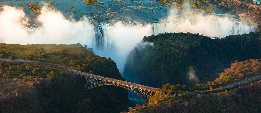 Aerial view of the Victoria Falls