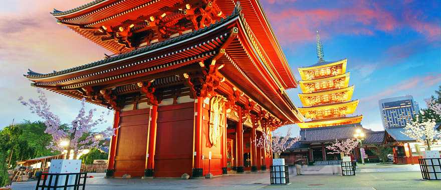 Sensoji-ji Temple in Asakusa, Japan.