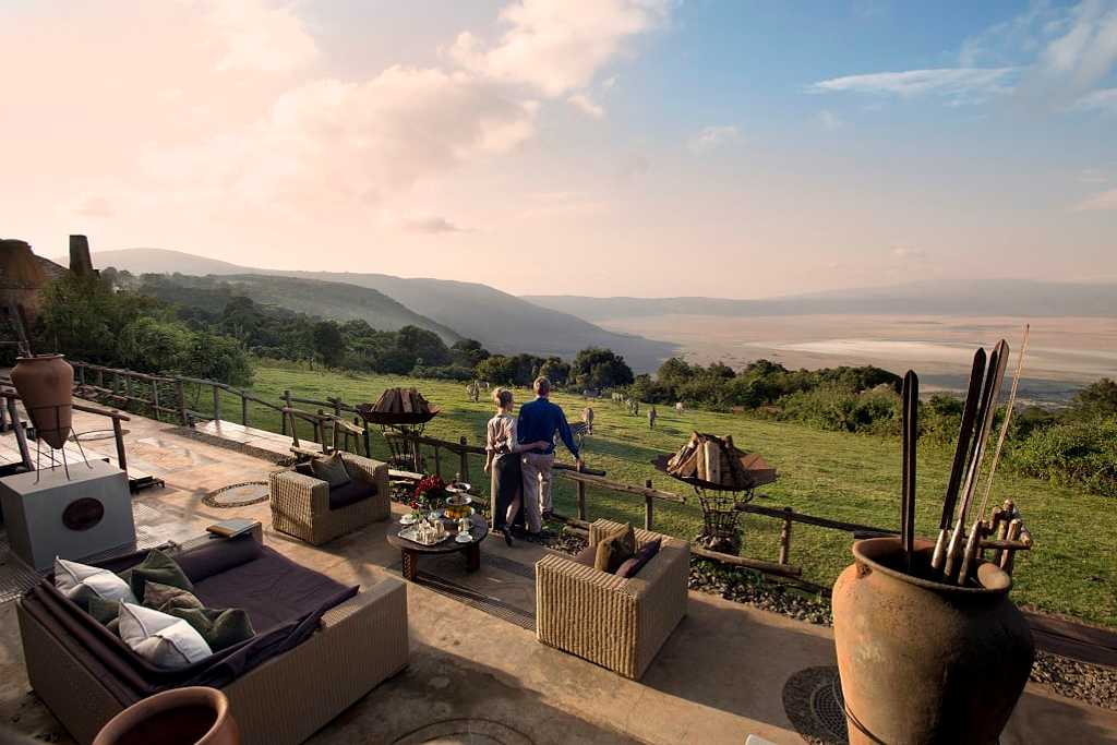 Couple at Ngorongoro Crater Lodge in Tanzania