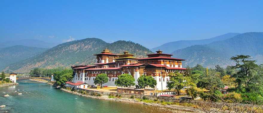 View of Punakha Dzong Monastery, Bhutan