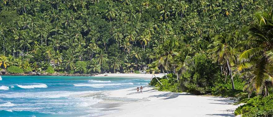 Beach walks at North Island Seychelles