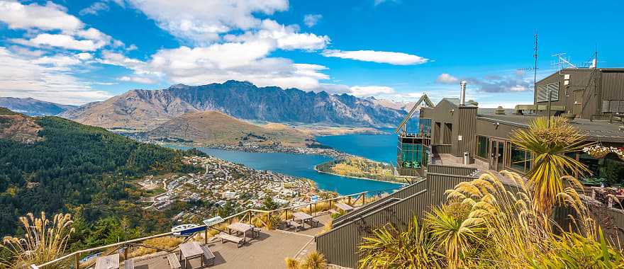 Queenstown with the Remarkables mountains in the background