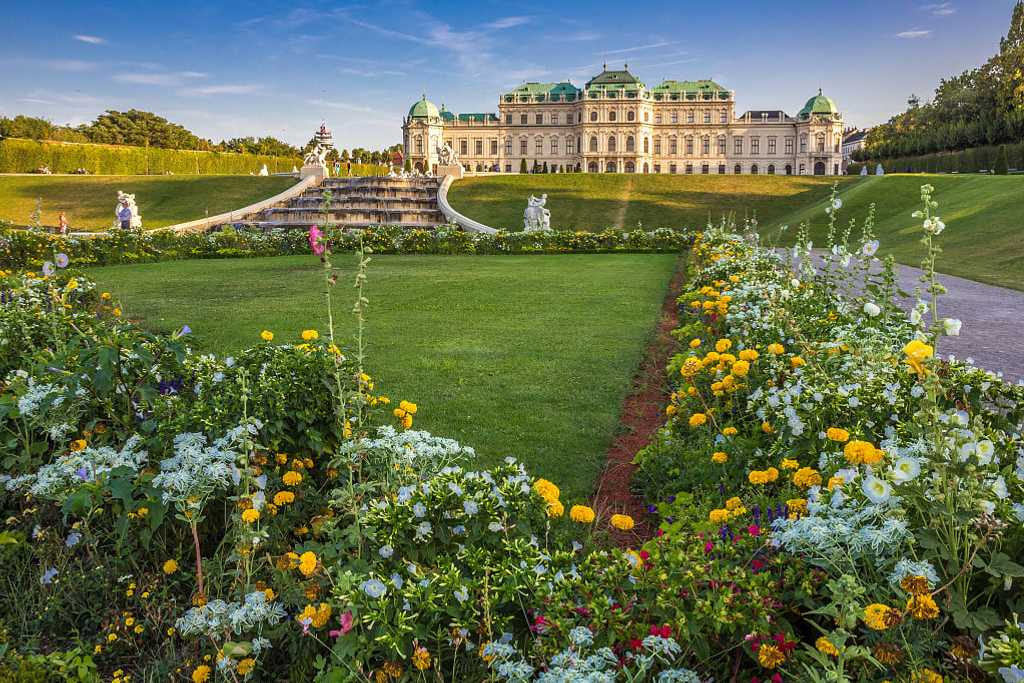Belvedere Palace and Gardens in Vienna, Austria