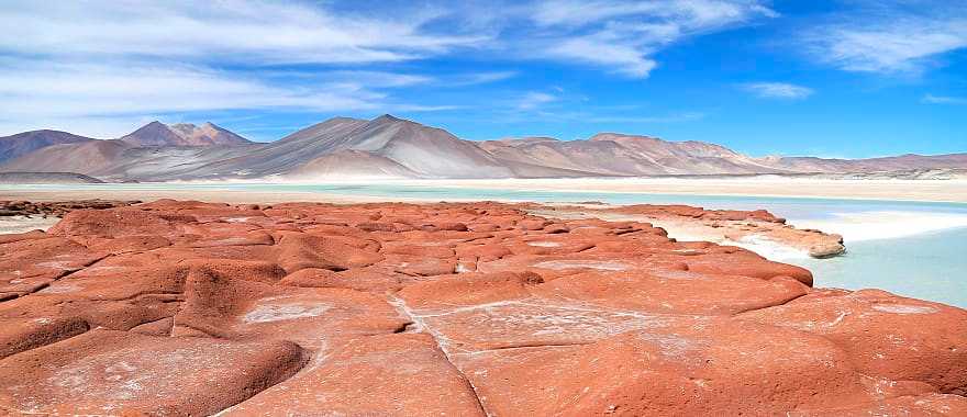 Salt Lake in Atacama Desert, Chile