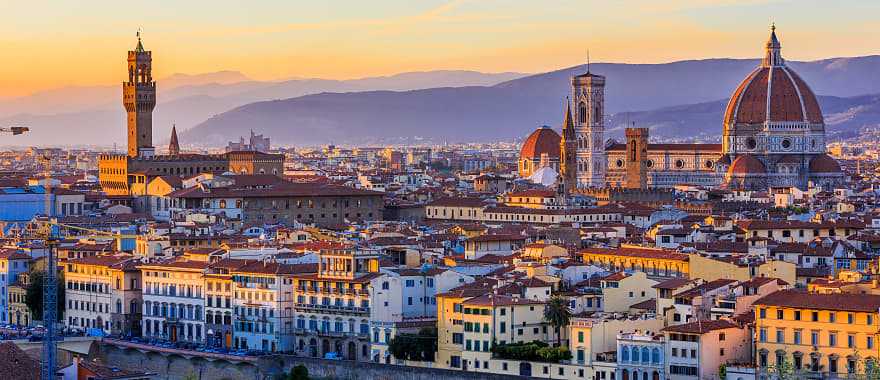 View of Florence at sunset