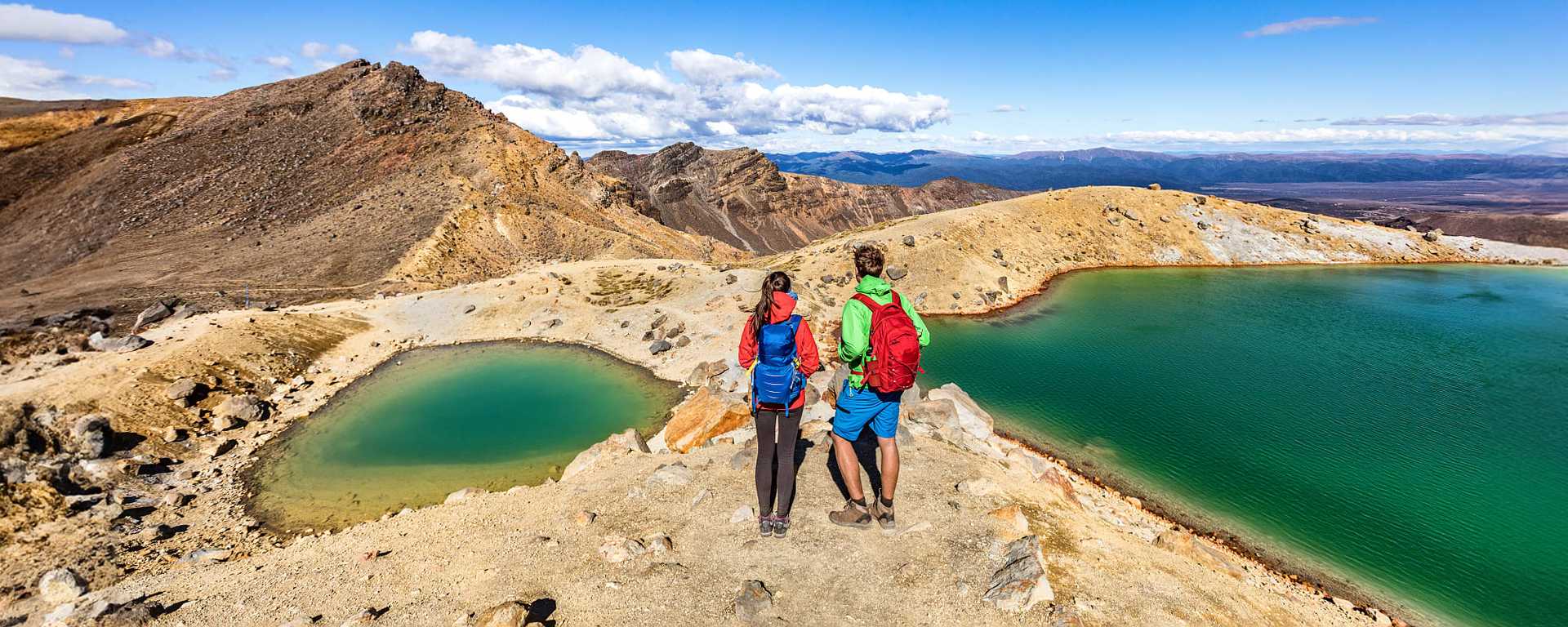 Alpine Crossing in Tongariro National Park in New Zealand.