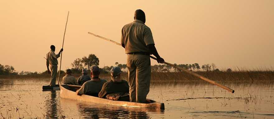 Traditional mokoro ride on the Okavango Delta Traditional mokoro ride on the Okavango Delta