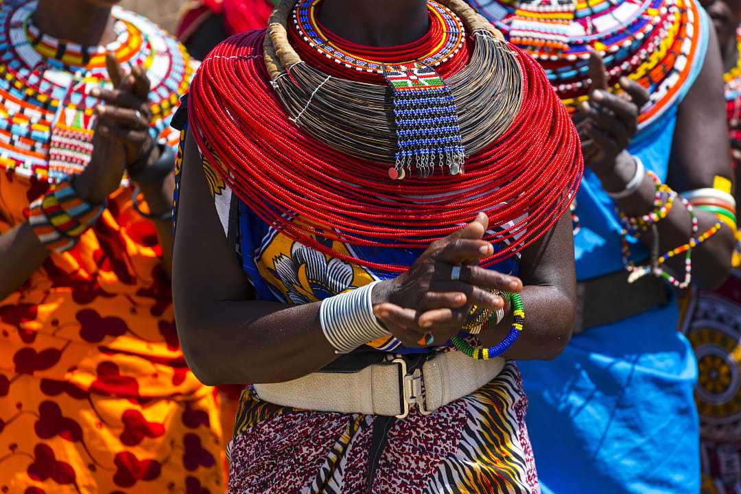 Samburu people in Samburu National Park, Kenya