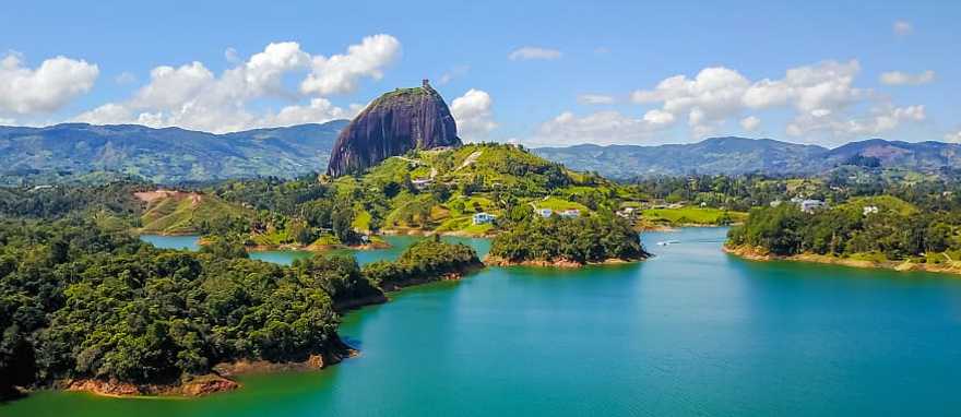 Rock of Guatapé and Peno Lake in Colombia Rock of Guatapé and Peno Lake in Colombia