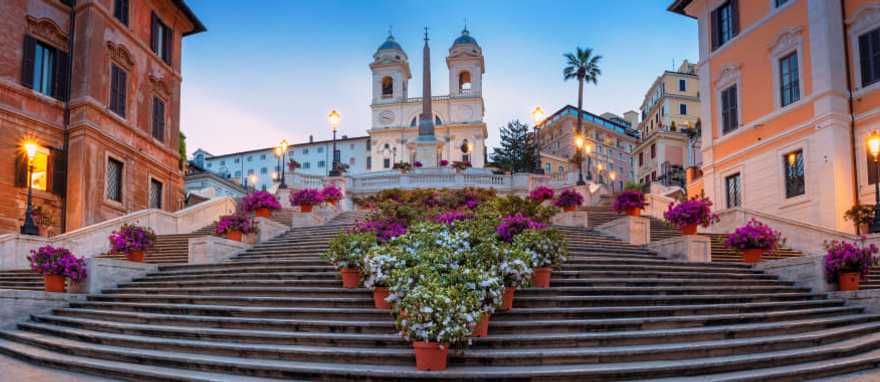 The Spanish Steps in Rome, Italy.