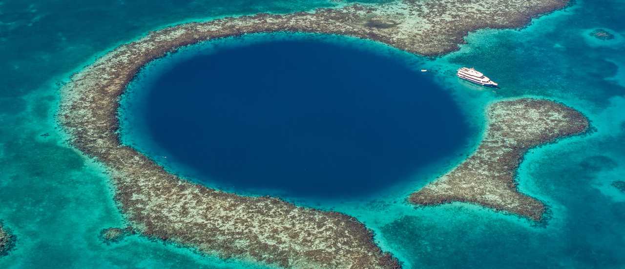 The Great Blue Hole is one of the geological wonders of Belize.