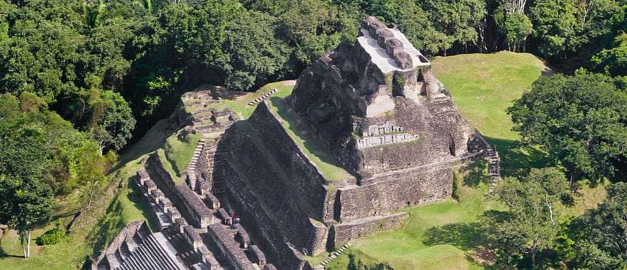 Pyramids at Xunantunich archaeological site in Belize