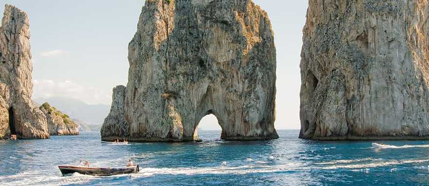 The Faraglioni rock formations of Capri, Italy The Faraglioni rock formations of Capri, Italy