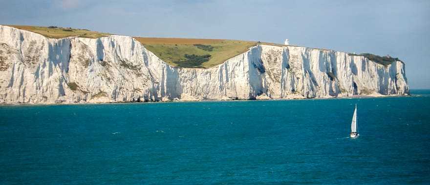White Cliffs of Dover in England