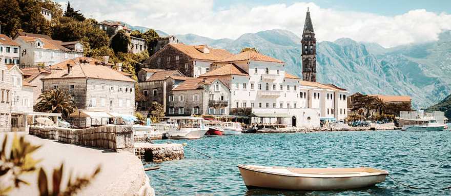 The town of Perast in Kotor Bay.