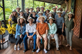 Zicasso staff in Ecuador wearing traditional hats