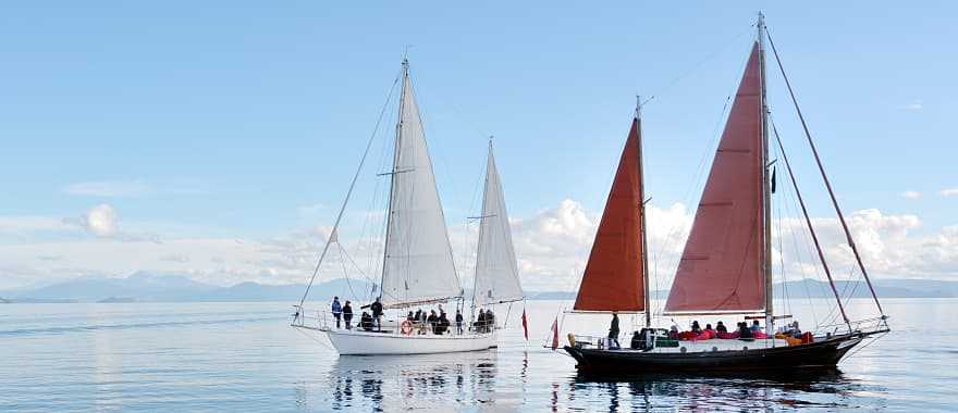 Yachting on New Zealand's largest lake, Taupo