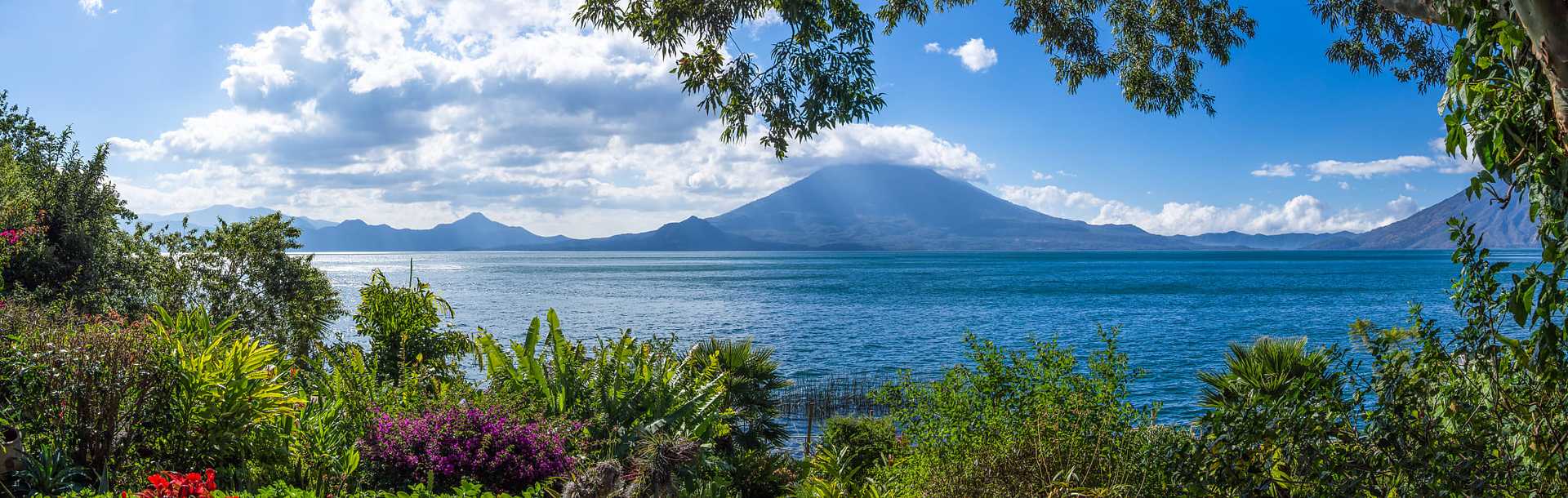 Lake Atitlán and Volcano Tolimán in Guatemala