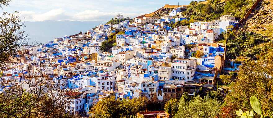 View of Chefchaouen Blue city in Morocco