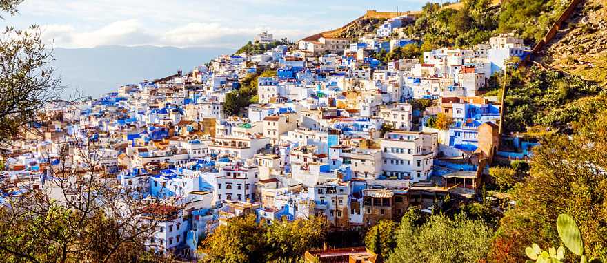 View of Chefchaouen Blue city in Morocco