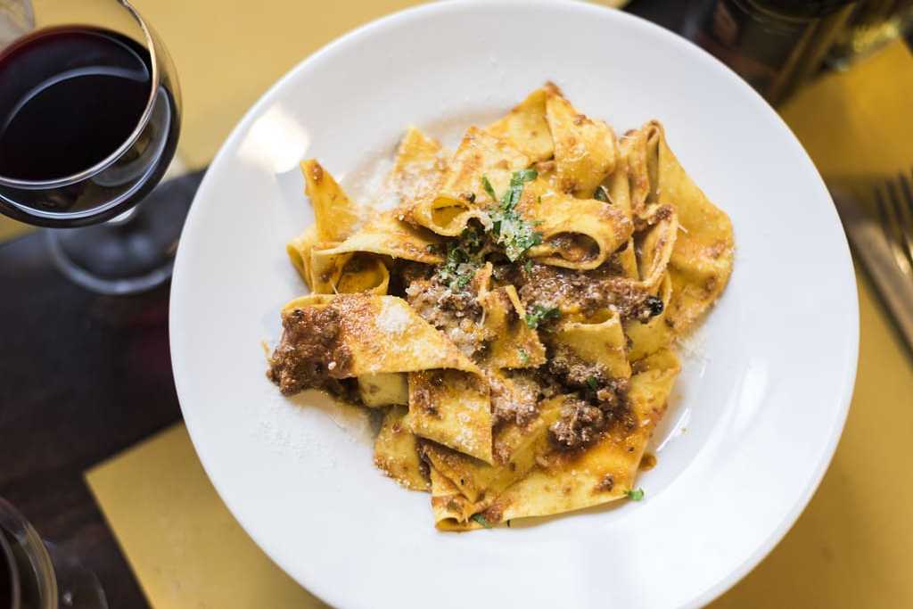 Tuscan wild boar ragu with pappardelle pasta