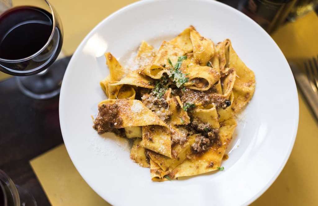 Tuscan wild boar ragu with pappardelle pasta Tuscan wild boar ragu with pappardelle pasta
