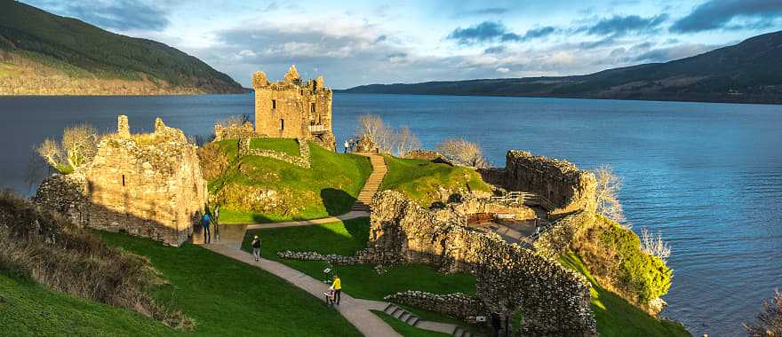 Urquhart Castle at Loch Ness in Scotland