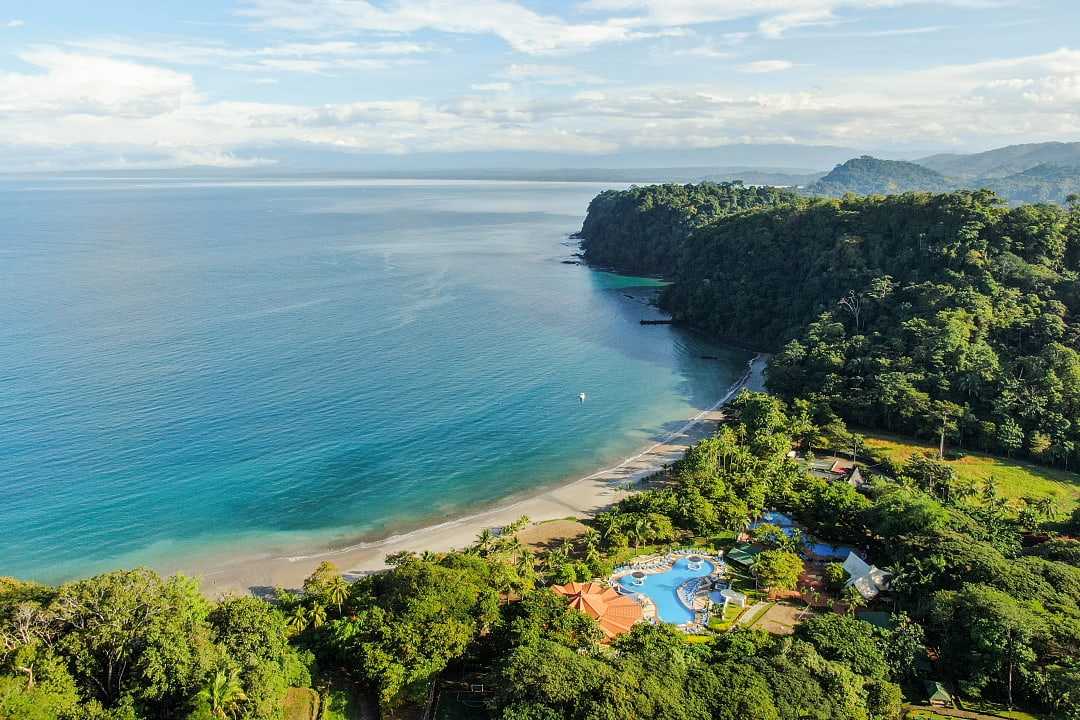 Resort along the beach front in Costa Rica