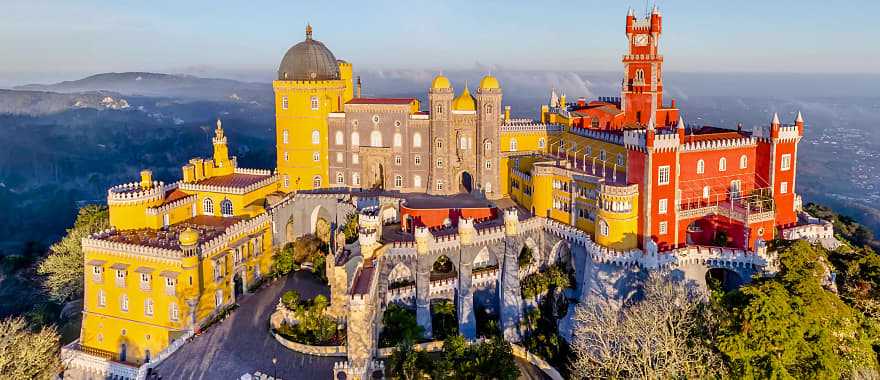 Fairy palace Pena, romantic castle in Sintra, Portugal