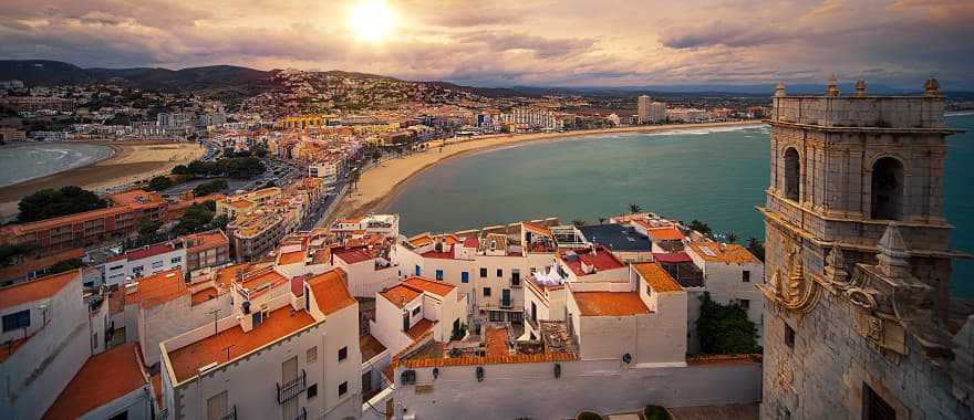 View from the top of Pope Luna's Castle, Valencia, Spain.