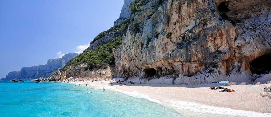 Baunei Cala Marilou beach in Sardinia.