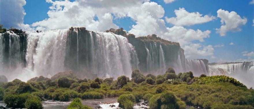 Beautiful view of the Iguazu Falls 