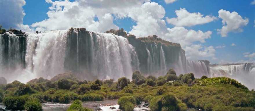 Beautiful view of the Iguazu Falls 