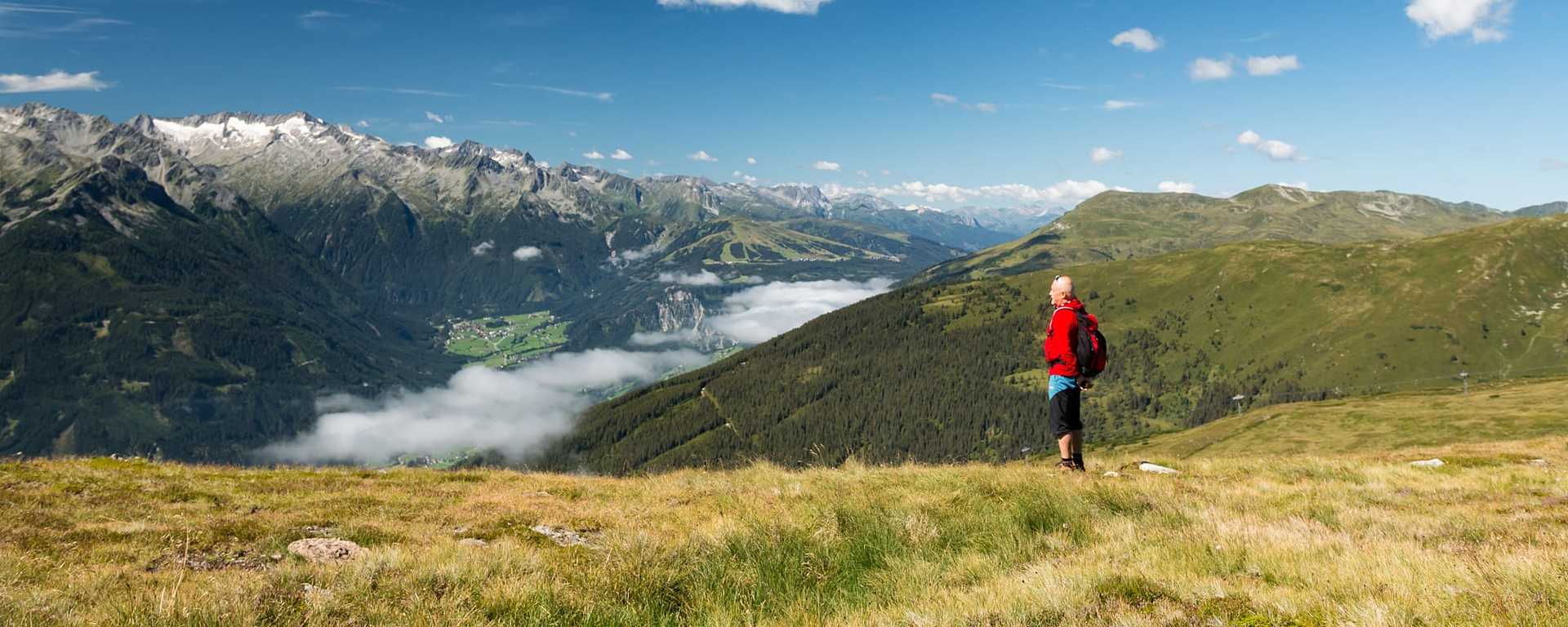 Senior hiking near Kaprun, Austria