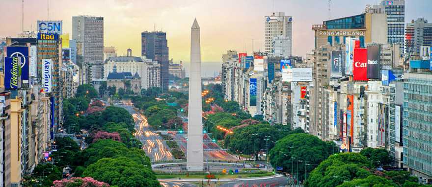 9 de Julio Avenue in Buenos Aires, Argentina