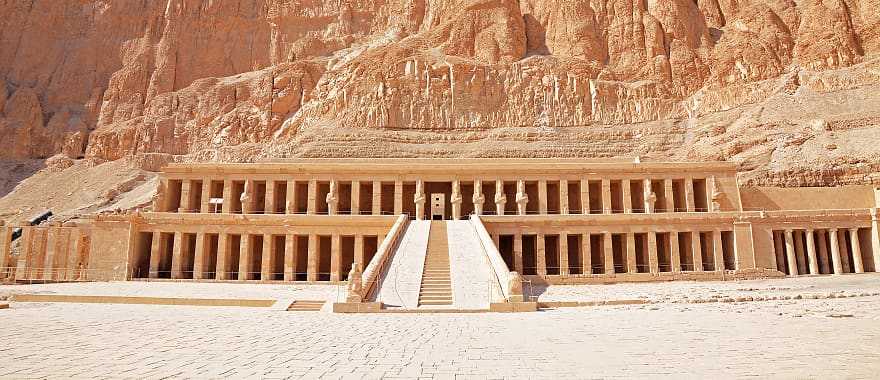 Entrance of the Mortuary Temple of Hatshepsut in Luxor, Egypt