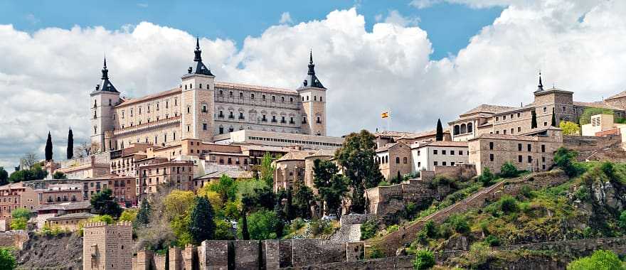 Ancient stone fortress Alcazar in Toledo, Spain