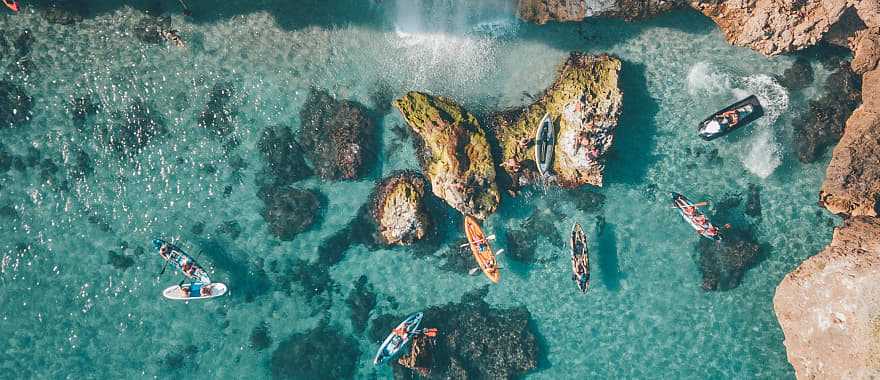 Kayaking in Costa Brava, Spain.