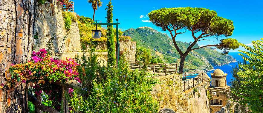 Ravello is one of the most beautiful towns on the Amalfi Coast, surrounded by mountains, Italy