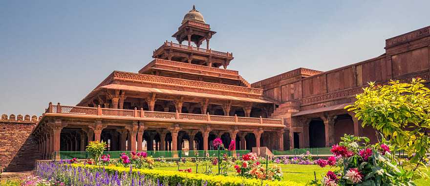 Ancient abandoned city of Fatehpur Sikri n the Agra district of Uttar Pradesh, India.