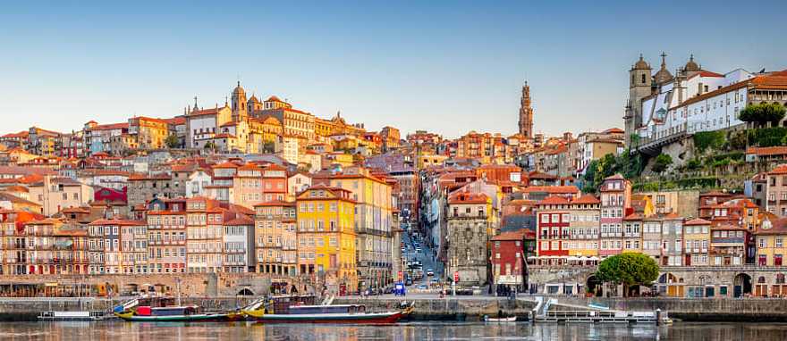Traditional boats on the canal in Aveiro, Portugal Traditional boats on the canal in Aveiro, Portugal