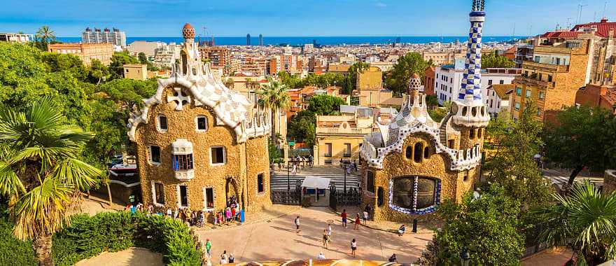 Guell Park in Barcelona, Spain