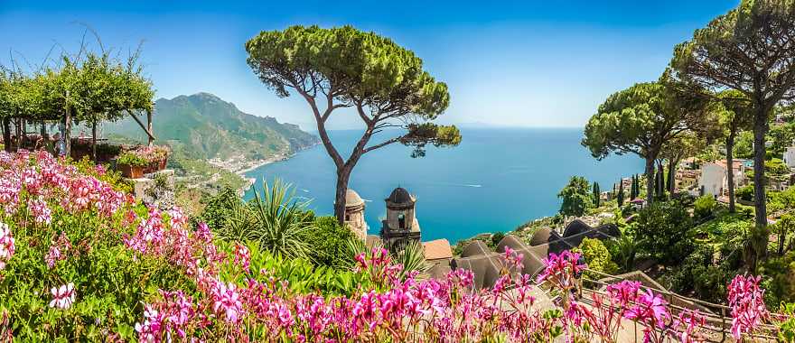 Villa Rufolo’s gardens in Ravello on the Amalfi Coast
