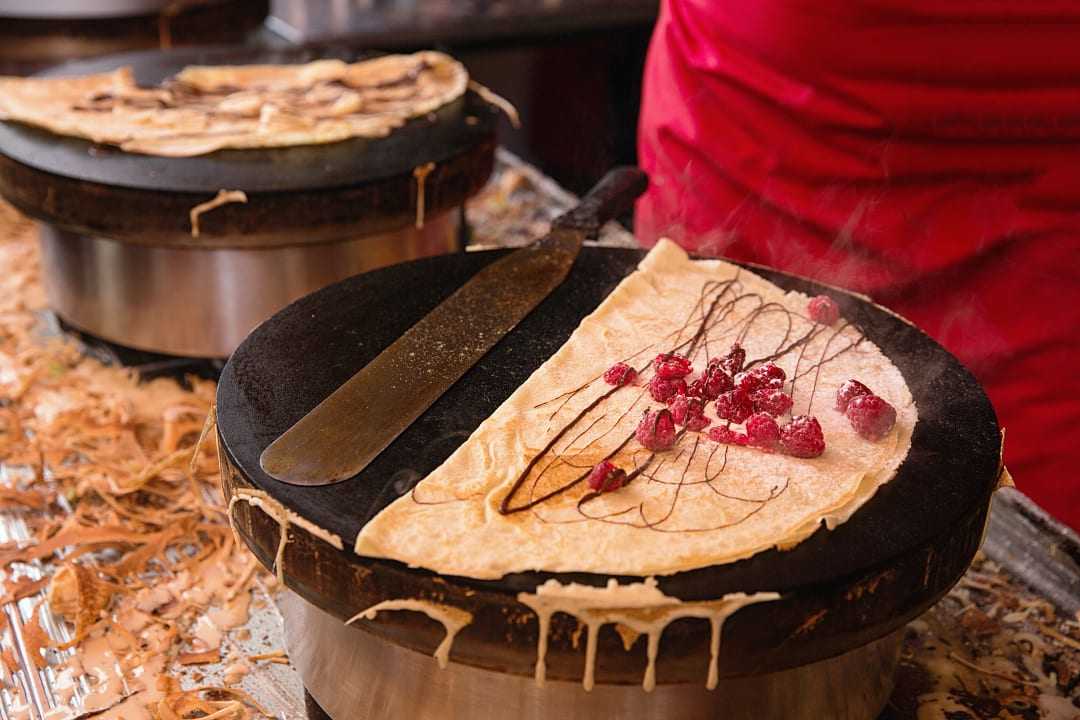 Crepes on the street in Paris, France