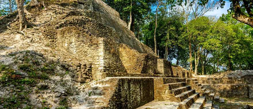 Cahal Pech temple in Belize 