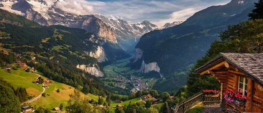 Lauterbrunnen Valley in the Swiss Alps