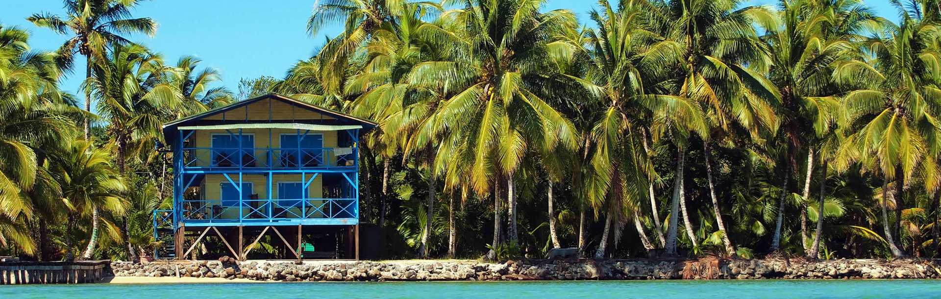 A hotel on the coast in Belize.