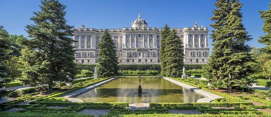 Gardens of the Royal Palace in Madrid, Spain