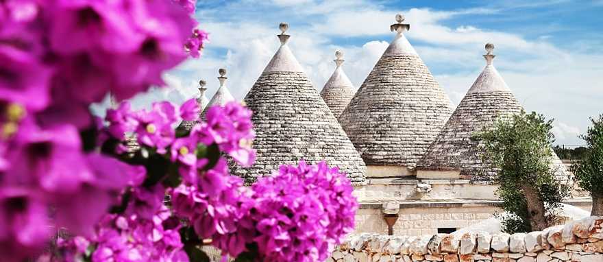 Trulli houses in Alberobello, Italy.