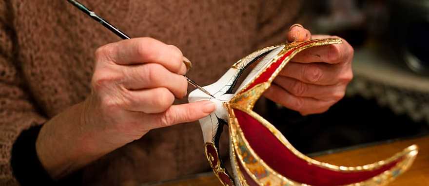 Venetian Carnival mask making in Italy